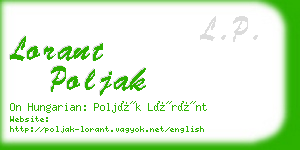 lorant poljak business card